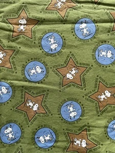 Hugs For Heroes Peanuts Fabric Quilting Treasures Charlie Brown Snoopy 74” x 42” - Picture 1 of 3