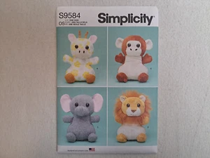 Modello Semplicità - Peluche Animali (Taglia Unica) #S9584 - Non Tagliato - Foto 1 di 6