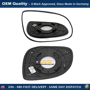 Espejo retrovisor térmico de vidrio con base para Hyundai I10 se adapta a 2011 a 2016, RHS - Imagen 1 de 4