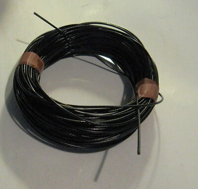 40 MTRS Of  BLACK PVC Coated Polly Weave  Antenna  Wire Ham Amateur Radio Use - Image 1 of 2