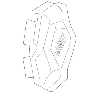 Tapa central estilo botón aluminio brillante GM 2002 GMC genuina con logotipo GMC 09593397 Foto 1 de 2