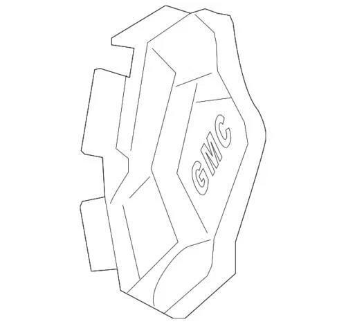 Tapa central estilo botón aluminio brillante GM 2002 GMC genuina con logotipo GMC 09593397 Foto 1 de 2
