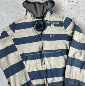 Abercrombie NY 1892 Navy Blue Zip Hoodie Size XL - Picture 1 of 6