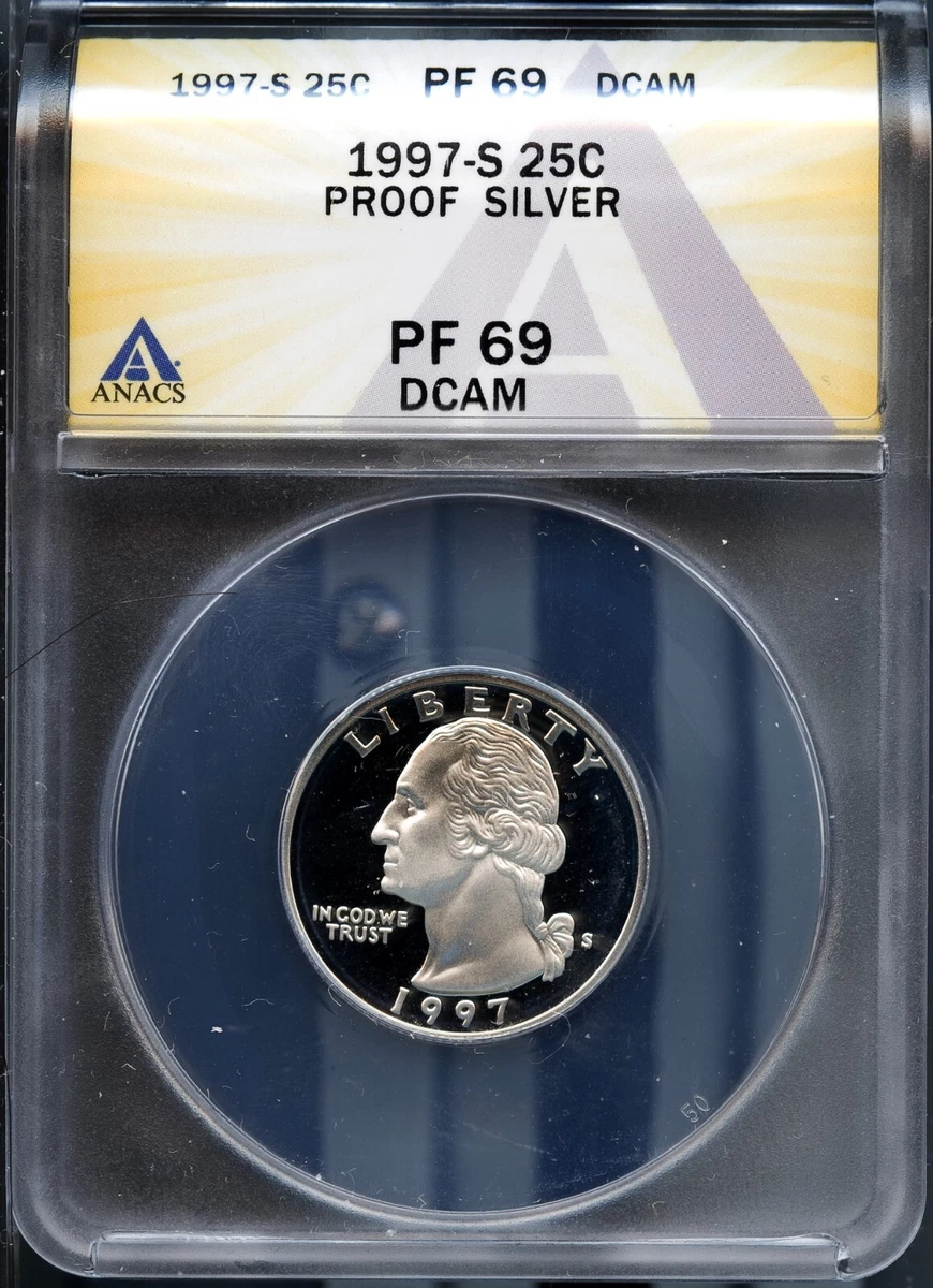 Silver PR 69 Graded 1997 Washington Quarters (1932-1998) for sale