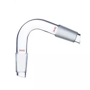 24/40,Distillation adapter,Both Glass Groud Joints,Distilling adapters,75 Bend - Picture 1 of 7