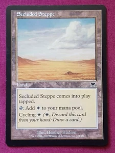 Magic The Gathering ONSLAUGHT SECLUDED STEPPE land card MTG - Picture 1 of 2