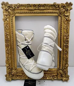 MOON BOOT TECNICA STIVALI MORBIDI DA NEVE ALTI IN NYLON AVORIO - Foto 1 di 11