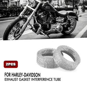 Motorrad Auspuff Interferenzrohr Dichtung Für Harley Davidson Sportster Softail - Picture 1 of 12