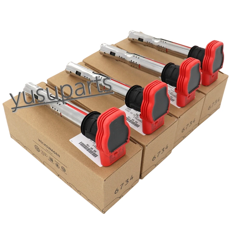 Paquete de 4 bobinas de encendido OEM para Audi A4 A5 R8 VW Golf GTI 2.0T 06E905115E Foto 1 de 4