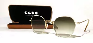 Garrett Leight California Robson Sunglasses 48-22 Gold metal Frame - Picture 1 of 13