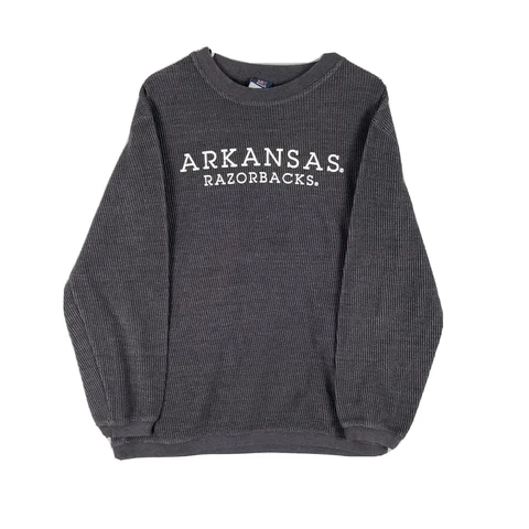 MV Sport Gray Arkansas Razorbacks Long Sleeve Sweatshirt Adult Size L Cover