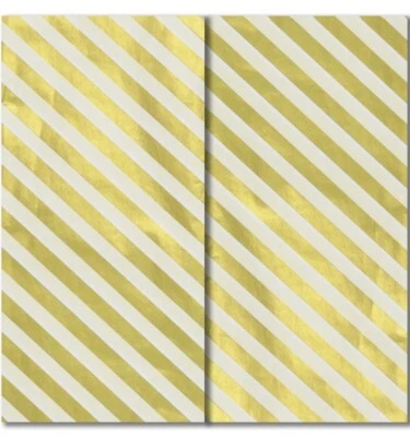 Tissue Paper For Gift Bags Metallic Gold And White Striped 60 Sheets Large 20x20 - Image 1 of 4