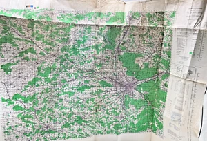 WWII MAP Germany 1944 Nurnberg 30 x 60" first edition War Office 1:100000 - Picture 1 of 9