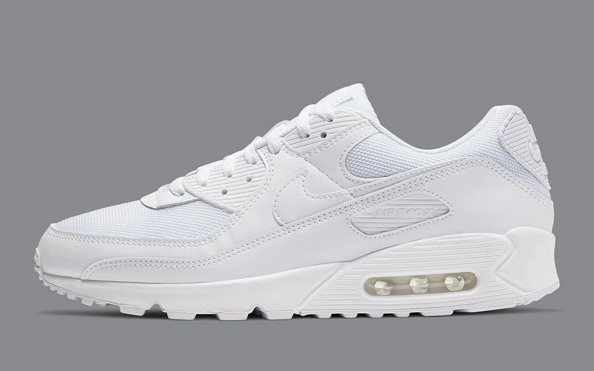 Preços baixos em Nike Air Max 90 White Leather | eBay