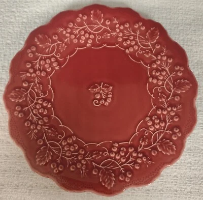 J Willfred ~ “Winterberry” ~ Juego de 4 ~ 81/2" PLATOS DE ENSALADA ~ Berry Vine ~ Portugal Foto 1 de 4