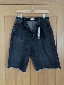Wrangler High Rise Festival Damen Jeansshorts 28" Taille anthrazit schwarz - Bild 1 von 8