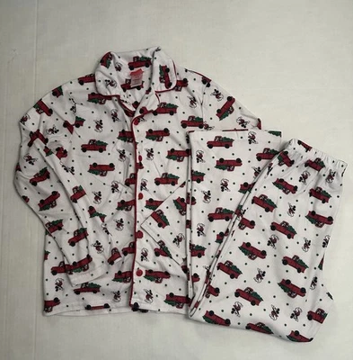 Kids Disney Christmas Mickey Mouse Themed Pajamas.  Size 12. - Image 1 of 4