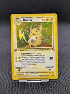 Pokemon Karte - 14/62 Fossil Raichu Holo Rare 1. Edition WOTC LP EXCELLENT - Bild 1 von 6
