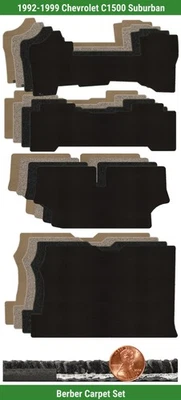 Juego de alfombrillas bereber personalizadas para Chevrolet C1500 Suburban 92-99 (4 piezas) #CQU Foto 1 de 4