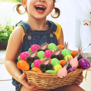 12x bunte Ostereier mit Spielzeug, Osterkörbchenfüller für Teenager, Kinder, - Bild 1 von 6