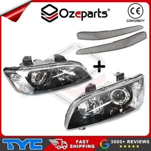 Set Pair LH+RH Head Light Projector + Eyelids CF For Holden HSV VE Gen E 06~13 - Picture 1 of 6