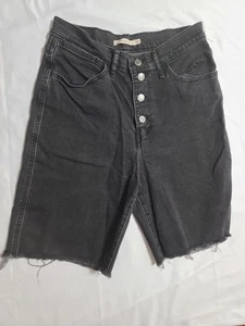 Levi's Damen Jeans Gr. 29 Schwarz Mile High Cut Wide Leg - Bild 1 von 6
