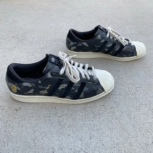 Adidas Superstar 80s Bape Shoes Undefeated Black Camo 2015 Size 9 - Picture 1 of 13