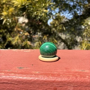 37g 25mm Natural Congolian Malachite Sphere - Picture 1 of 15