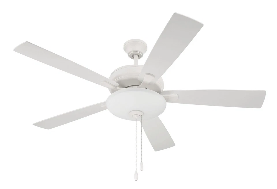 White 52"Ceiling Fan from the Eos 3 Light Bowl Collection - Image 1 of 1
