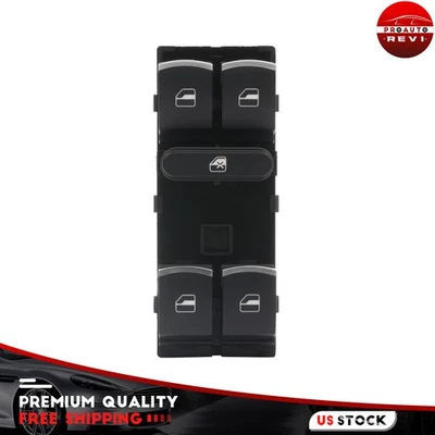 Interruptor de ventana eléctrica para Volkswagen Golf GTI 2011-2013 2014-2017 CC Jetta Passat Foto 1 de 4