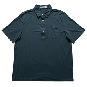 Criquet Polo Shirt Mens Size 2XL Short Sleeve Performance Stretch Pocket Green - Picture 1 of 5
