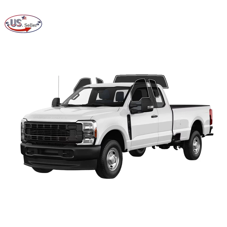 PreCut 2Ply Window Tint Film Kit For 2017-2025 Ford F250/F350/F450 Super Cab - Image 1 of 4