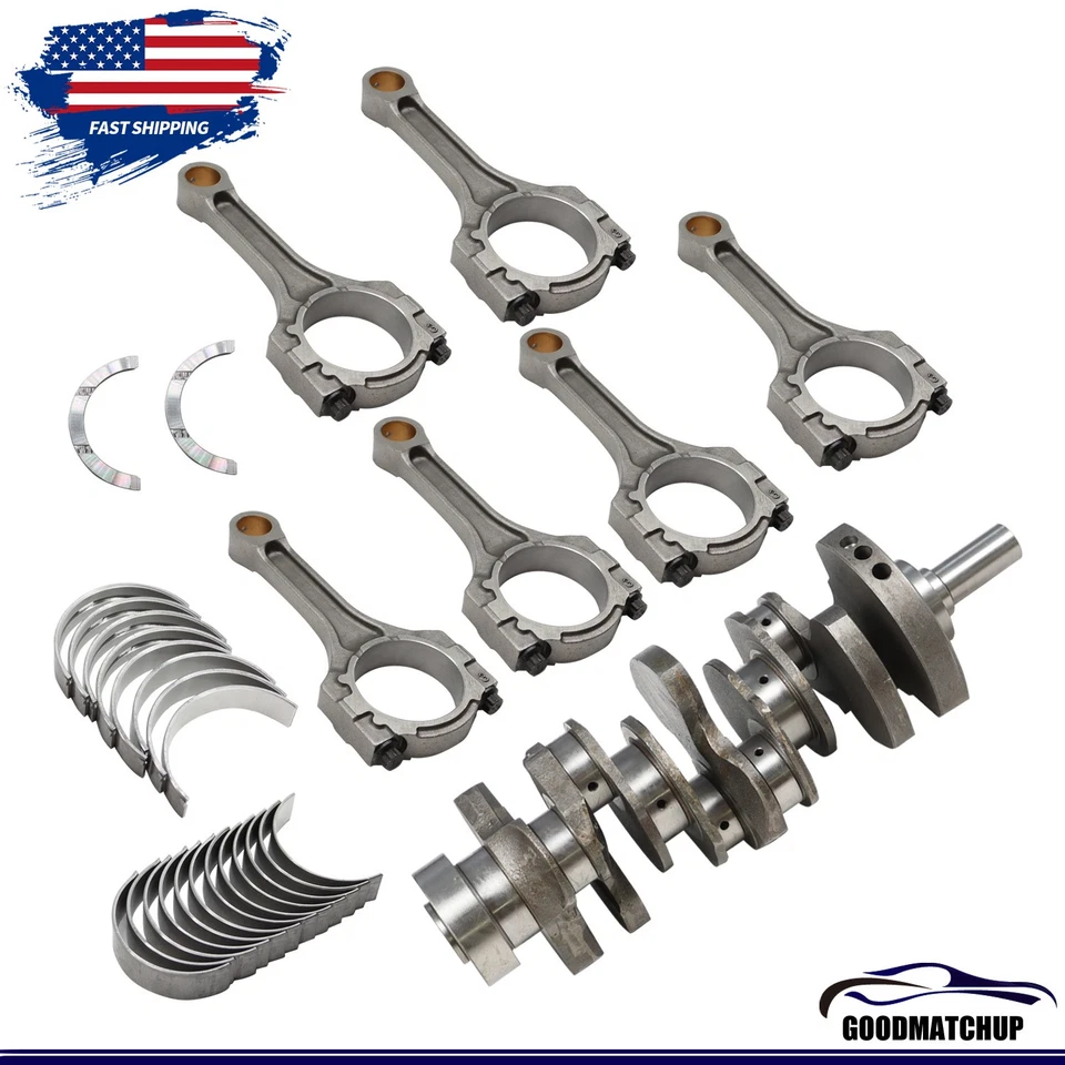 Engine Crankshaft Rods w/ Bearing Kit For HYUNDAI Santa Fe KIA Sorento G6DH 3.3L - Image 1 of 4