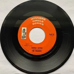 THE WAIKIKIS-KAPP KJB-30-TAHITI TAMOURE-HAWAII TATTOO-45RPM-7" REISSUE 1965 VG - Picture 1 of 5
