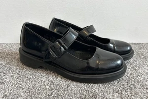 Dr Martens Mariel Mary Jane Schuhe UK Größe 5 EU 38 Schwarz Lackleder Schnalle - Bild 1 von 7