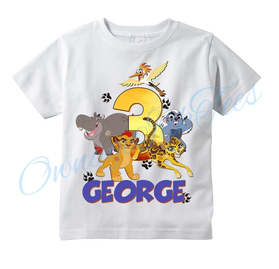 LION GUARD Kion PERSONALIZADO Camiseta PERSONALIZAR Regalo Cumpleaños, ELIGE EDAD Y NOMBRE Foto 1 de 1