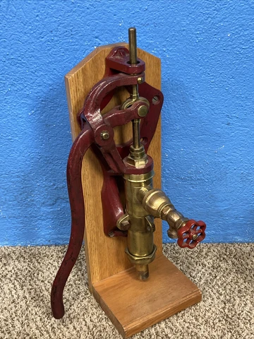 Antique Cast Iron & Brass Hand PITCHER WATER PUMP Wall mount Cover