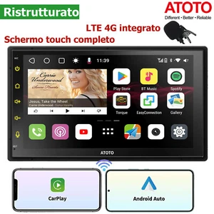 ATOTO S8MS 7" Autoradio 2xBluetooth LTE 4G integrato Android Auto Carplay 4+32G - Foto 1 di 12