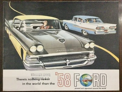 1958 Ford Thunderbird Fairlane Custom Galaxie Station Wagon Original Brochure - Image 1 of 4