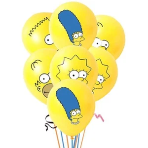 Simpsons Balloons 10 ps 12" Latex Happy Birthday Party Fun KIDS DECOR AU STOCK - Picture 1 of 7