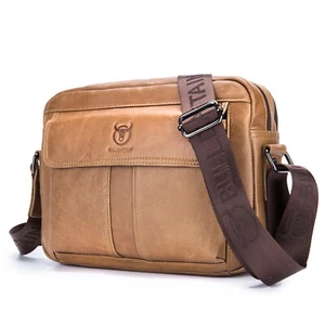 Leather Messenger Bag Men Crossbody Bag Satchel Bag Briefcase Shoulder Bag Retro - Picture 1 of 10