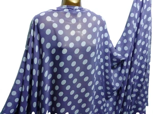 *NEW*Soft Touch Mauve/White chiffon Polka Dot Print Dress/Craft Fabric*FREE P&P* - Picture 1 of 7