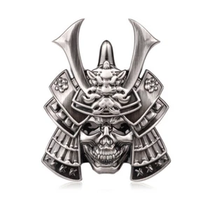 Ghost Samurai Skull 3D Metal Car Emblem - Motorcycle/Hood Badge, Durable Decor - Picture 1 of 5