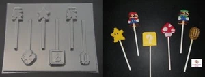 Mario 8-Bit Video Game Chocolate Candy Lollipop Soap Mold - Picture 1 of 1