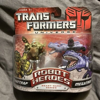 Transformers Robot Heroes  2008 Beast War Series RATTRAP & MEGATRON Dinosaur - Image 1 of 2