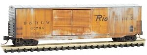 micro-trains N 182 44 110 - 50' standard box car double doors D&RGW (weathered)