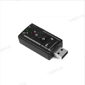 3D External 7.1 CH Channel USB Audio Sound Card Mic 3.5 Jack Stereo Headset 8H - Picture 1 of 5