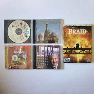 LOTTO 5 giochi PC Oregon Trail Braid Tetris Gold Pinball Madness Jeopardy - Foto 1 di 6