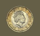 Brytyjska moneta jednofuntowa 2017 królowa Elżbieta II błędne podniecenie