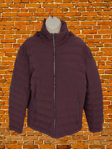 CAPPOTTO DONNA MICHAEL KORS PICCOLO BORDEAUX IMBOTTITO CON CAPPUCCIO TASCA ZIP